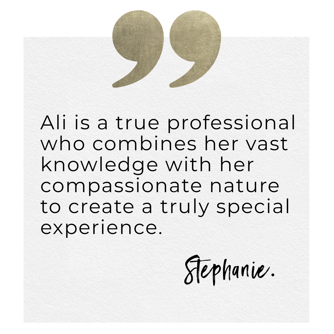 Ali is very warm and I felt totally at ease with her. I'd 100% recommend Ali and her teaching as it's so insightful. Melissa